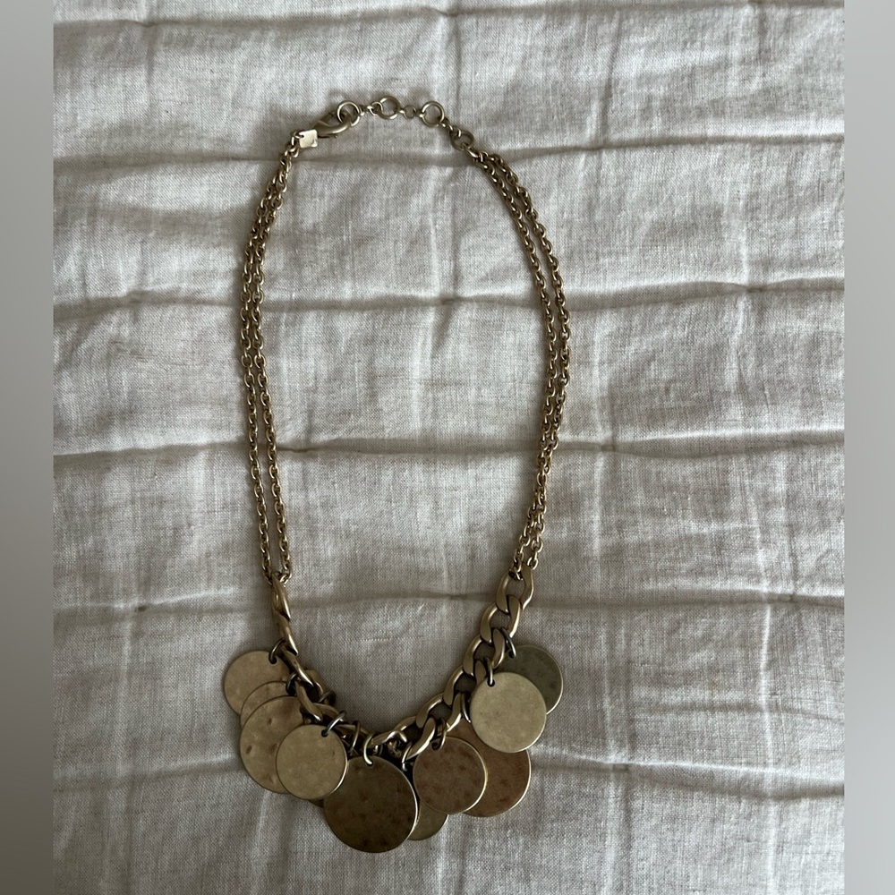 Banana Republic Gold Disc Necklace